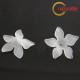 Květina akrylová - lilie 27mm bílá, 4ks