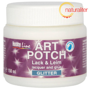 Lepidlo a lak na dekupáž třpytivé stříbrné Art Potch 150ml Lepidlo a lak na dekupáž třpytivé stříbrné Art Potch 150ml