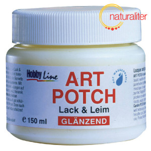 Leskl&eacute; lepidlo a lak na dekup&aacute;ž Art Potch 150ml
