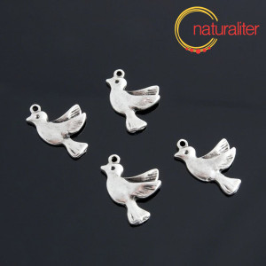 Ptáček - přívěsek starostříbro 22x15mm, 2ks Ptáček - přívěsek starostříbro 22x15mm, 2ks