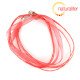 Náhrdelníková šňůrka - 48cm červeno-růžová