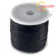 Metalická šňůrka černá 0,8mm, 100m
