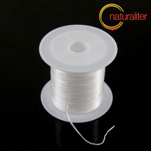 Plochá elastická gumička - pruženka bílá, 0,8mm, 10m