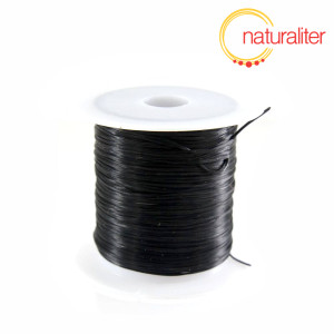 Plochá elastická gumička - pruženka černá, 0,8mm, 10m Plochá elastická gumička - pruženka černá, 0,8mm, 10m