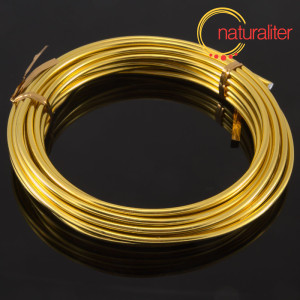 Hliníkový drát zlatá barva, 3mm x 5m