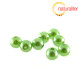 Voskované perly, světle zelené, 8mm, 50ks