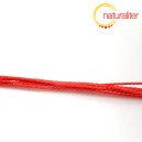 Výprodej - Voskovaná šňůra zapletená červená 1 mm, 5 m