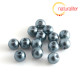 Voskované perly, šedozelené, 6mm, 50ks