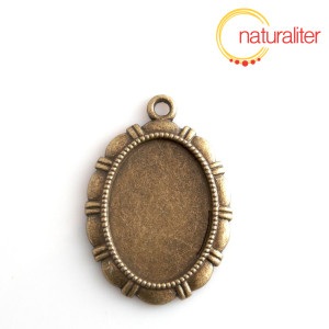 Lůžko ovál 28x20mm starobronz, ozdobné Lůžko ovál 28x20mm starobronz, ozdobné