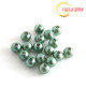 Voskované perly, tmavě zelené, 6mm, 50ks