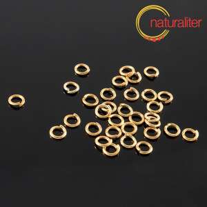 Výprodej - Spojovací kroužky 4x0,7mm zlatá barva, 100ks
