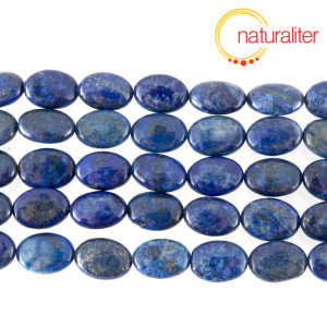 Lapis lazuli - oválné korálky 14x10mm, návlek 39 cm