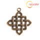 Keltský uzel - velký přívěsek starobronz 50x44mm
