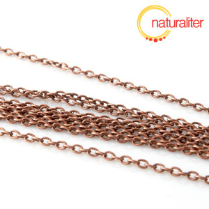 Řetízek měděný, očka 3x2 mm, 1m Řetízek měděný, očka 3x2 mm, 1m