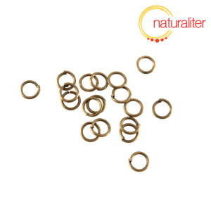 Spojovací kroužky 5x0,7mm starobronz, 100ks Spojovací kroužky 5x0,7mm starobronz, 100ks