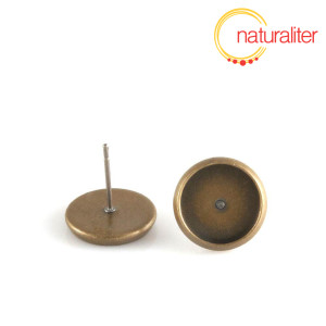 Puzeta s lůžkem 10mm starobronz, 2ks Puzeta s lůžkem 10mm starobronz, 2ks
