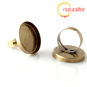 Základ na prsten s lůžkem 25mm starobronz Základ na prsten s lůžkem 25mm starobronz
