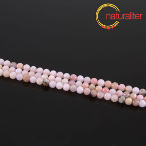 Opál růžový - korálky 4mm, návlek 39cm
