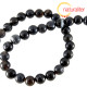 Onyx - černý achát - korálky 8mm, návlek 37cm