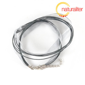 Náhrdelníková šňůrka - šedá 48cm Náhrdelníková šňůrka - šedá 48cm