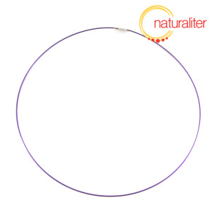 Náhrdelníková obruč z lanka fialová 46cm