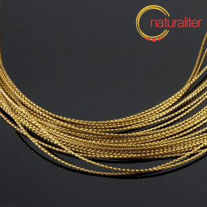 Metalická šňůrka zlatá 1.5mm, 100m Metalická šňůrka zlatá 1.5mm, 100m