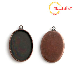Lůžko ovál 25x18mm staroměď Lůžko ovál 25x18mm staroměď