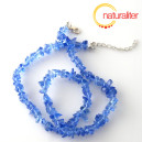 Topaz, syntetický - zlomky, návlek 40cm náhrdelník