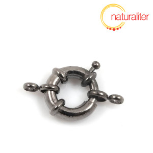 Kroužkové zapínání 15x20mm, gunmetal Kroužkové zapínání 15x20mm, gunmetal