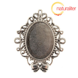 Lůžko ovál 32x24mm starostříbro, ozdobné Lůžko ovál 32x24mm starostříbro, ozdobné