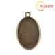 Lůžko ovál 25x18mm starobronz, oboustranné