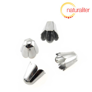 Kaplík se 6 lístky poplatinovaný, 10x10mm, 4ks Kaplík se 6 lístky poplatinovaný, 10x10mm, 4ks