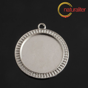 Výprodej - Lůžko kruh 30mm stříbrná barva, ozdobné Výprodej - Lůžko kruh 30mm stříbrná barva, ozdobné