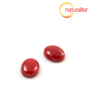 Červený korál - kabošon 10x8mm Červený korál - kabošon 10x8mm