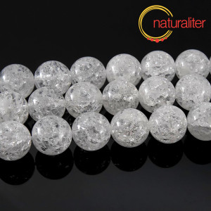 Křišťál krakelovaný - korálky 12mm, návlek 36cm Křišťál krakelovaný - korálky 12mm, návlek 36cm