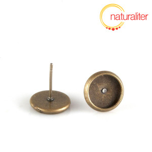 Puzeta s lůžkem 8mm starobronz, 2ks Puzeta s lůžkem 8mm starobronz, 2ks