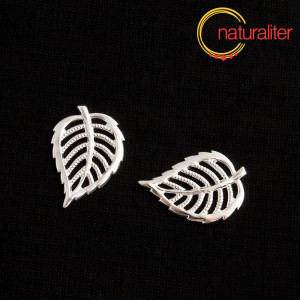 Lístek - filigrán postříbřený 22x15mm Lístek - filigrán postříbřený 22x15mm