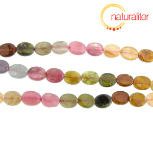 Turmalín, melounový - oválky 8x6mm, návlek 39cm