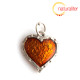 Srdce - přívěsek oranžový 22x20mm