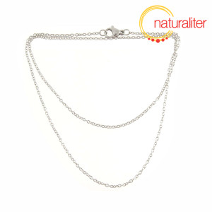 Hotový řetízek, očka 2x1,5mm, nerezová ocel, 45cm Hotový řetízek, očka 2x1,5mm, nerezová ocel, 45cm