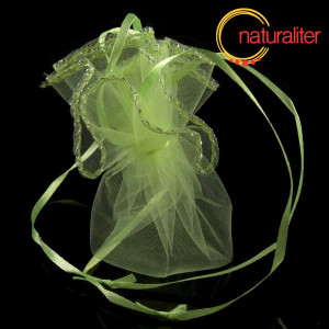 Výprodej - Organzový měšec 25cm světle zelený Výprodej - Organzový měšec 25cm světle zelený