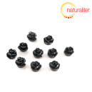 Růžička - kabo&scaron;on z pryskyřice 7mm, čern&aacute;, 10ks