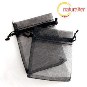 Dárkový organzový sáček černý 9x7cm Dárkový organzový sáček černý 9x7cm