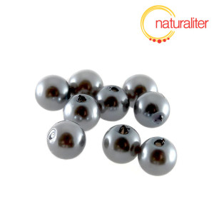 Voskované perly, šedé, 8mm, 50ks Voskované perly, šedé, 8mm, 50ks