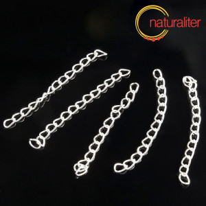 Adjustační řetízek 5cm stříbrná barva, 10ks