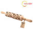 Výprodej - Dřevěný texturovací váleček Ki-Sign - květiny