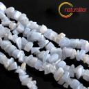 Chalcedon, světle modr&yacute; - zlomky, n&aacute;vlek 90cm