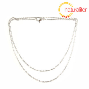 Hotový řetízek, očka 2x1,5mm, nerezová ocel, 50cm Hotový řetízek, očka 2x1,5mm, nerezová ocel, 50cm