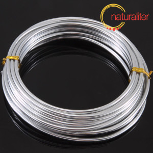Hliníkový drát stříbrná barva, 3mm x 5m Hliníkový drát stříbrná barva, 3mm x 5m