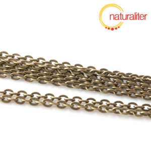 Řetízek starobronz, očka 3x2 mm, 1m Řetízek starobronz, očka 3x2 mm, 1m